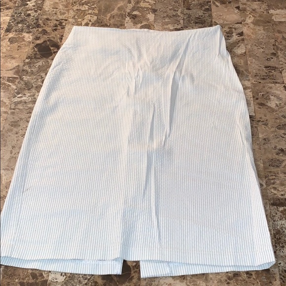 Dresses & Skirts - White Pinstripe Pencil Skirt